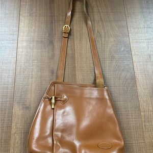 Longchamp Tan Leather Shoulder Bag